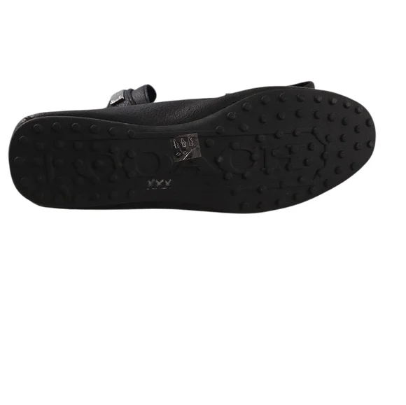 Coach Fredrica Black Pebble Grain Loafers - Picture 3 of 4